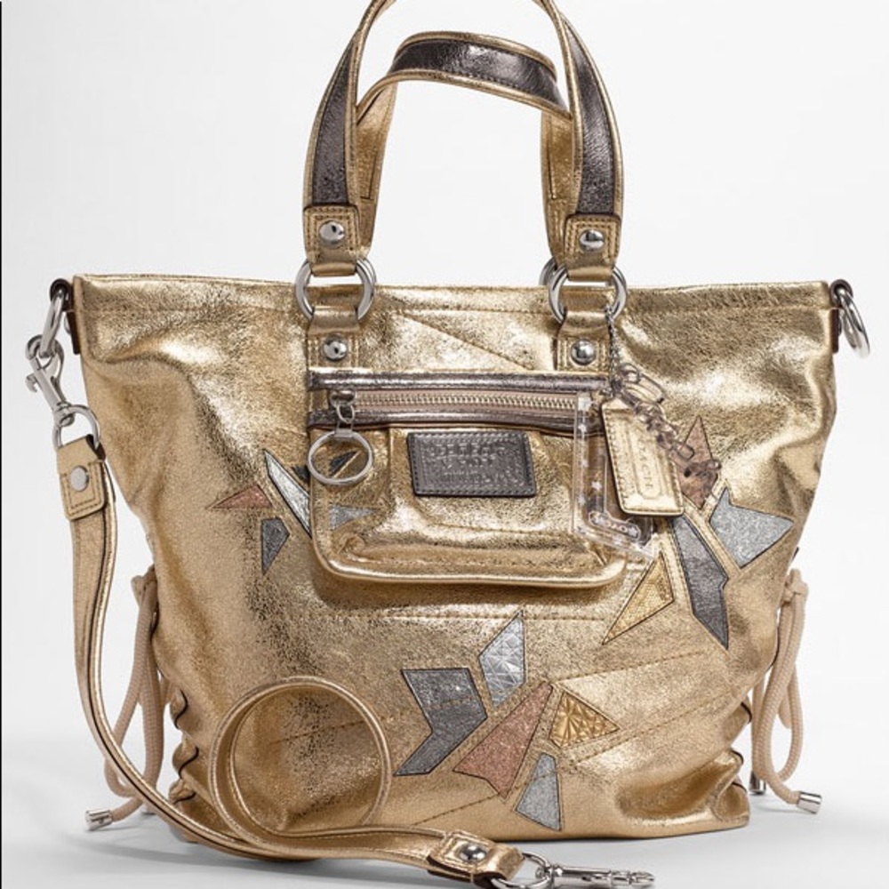 Coach POPPY Star Leather Spotlight Shoulder Purse